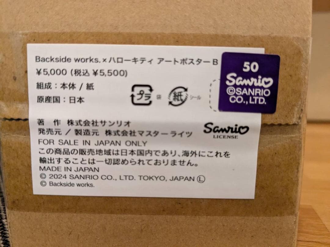 Backside works. × ハローキティ アートポスターB