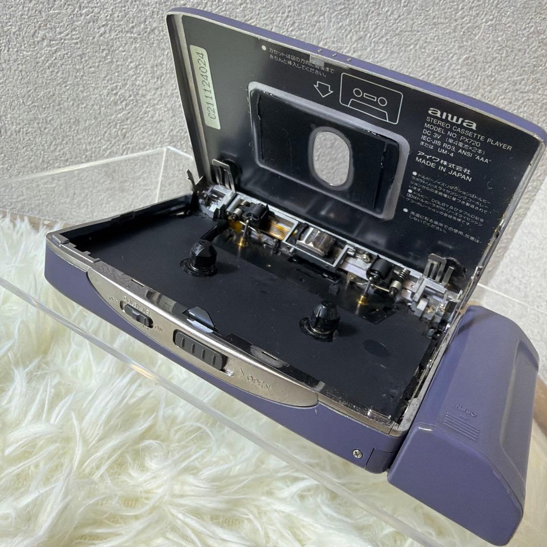 【超希少カラー】aiwa 薄型高音質 カセットプレーヤー HS-PX720