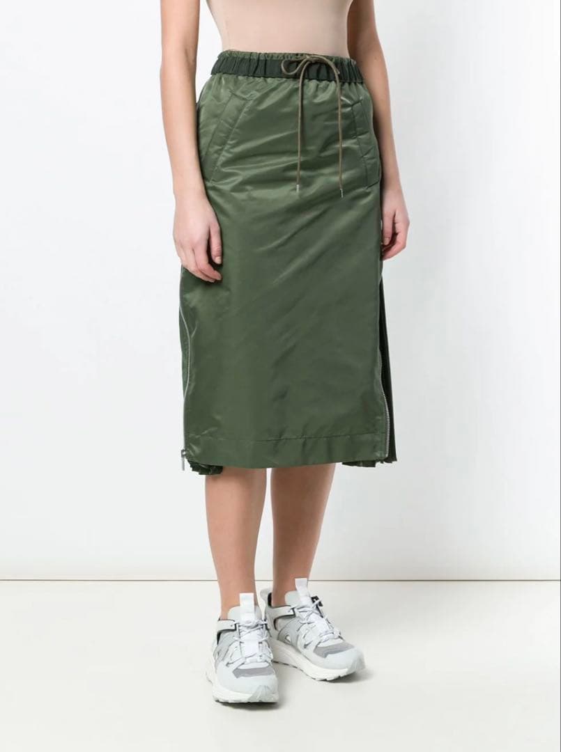 sacai MA-1 Nylon Twill skirt サイドジップスカート