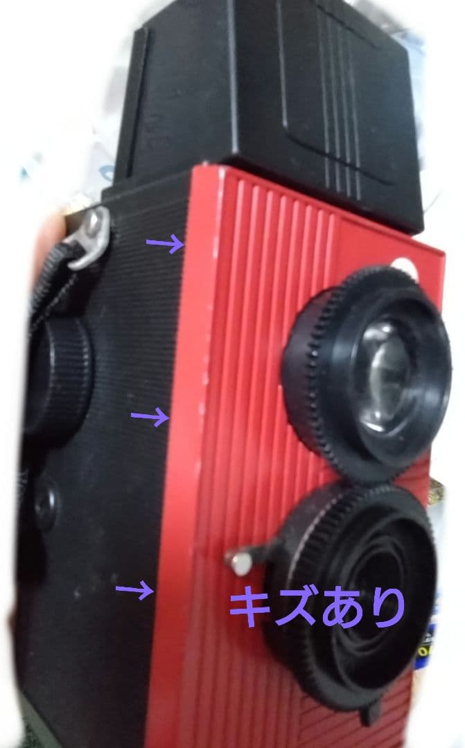 狐*面様 Red フィルムカメラ　Black Bird Fly 二眼　3013r