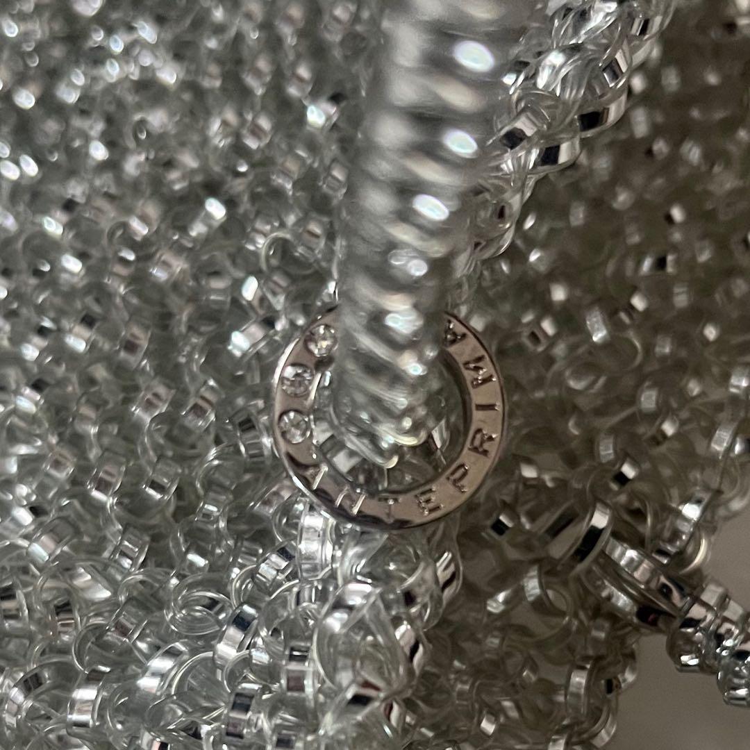 美品 アンテプリマ スタンダード スクエア ミディアム シルバー チェーン付き