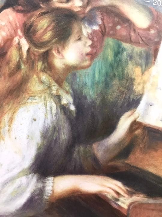 再値下げ❣️ピアノを弾く少女たち　ルノアール　希少サイズ　額縁付き