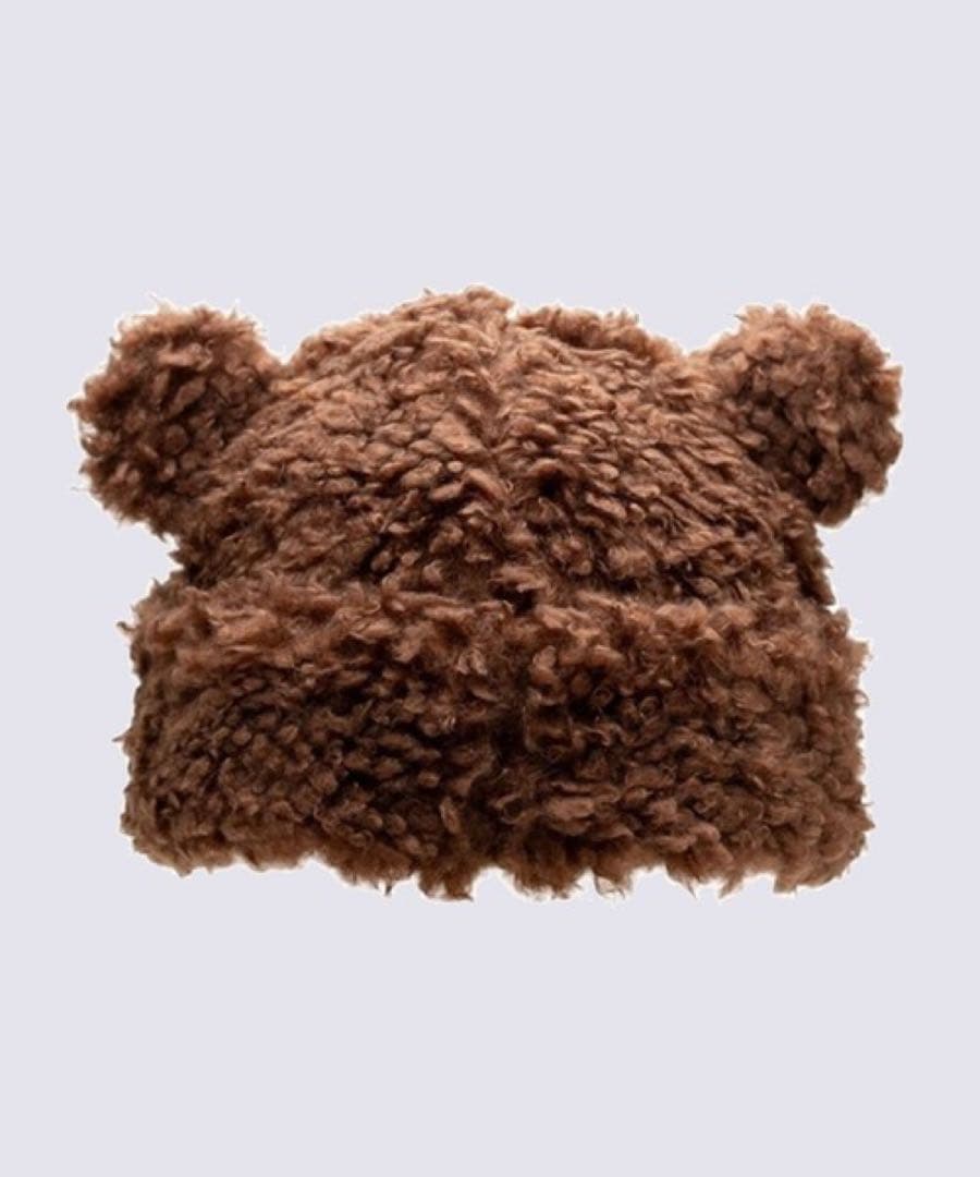 BASICKS Bear Beanie DARK BROWN 1点