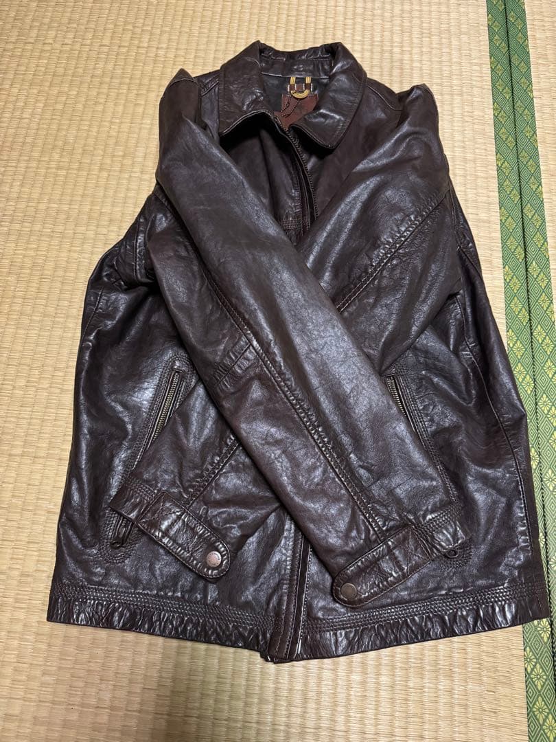 ティンバーランド　革ジャン　ジャケット　ダメージ加工　Timberland