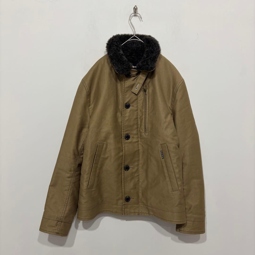 BLUE BLUE 美品 名作 N-1 ボア デッキジャケット ジャーマンクロス