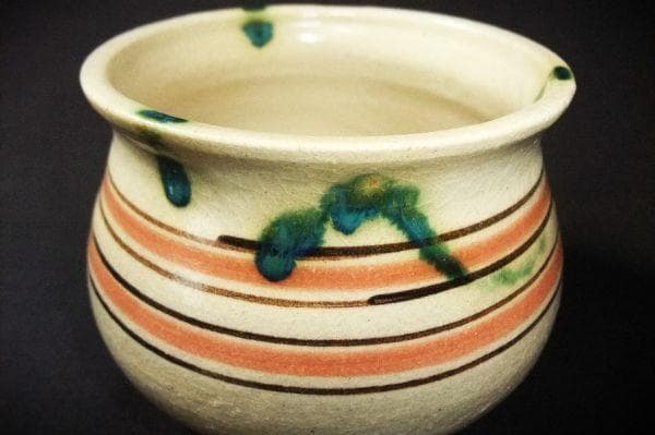 織部 弥七田手 建水 『加藤 弥右衛門』 美濃焼 大萱窯 茶道具