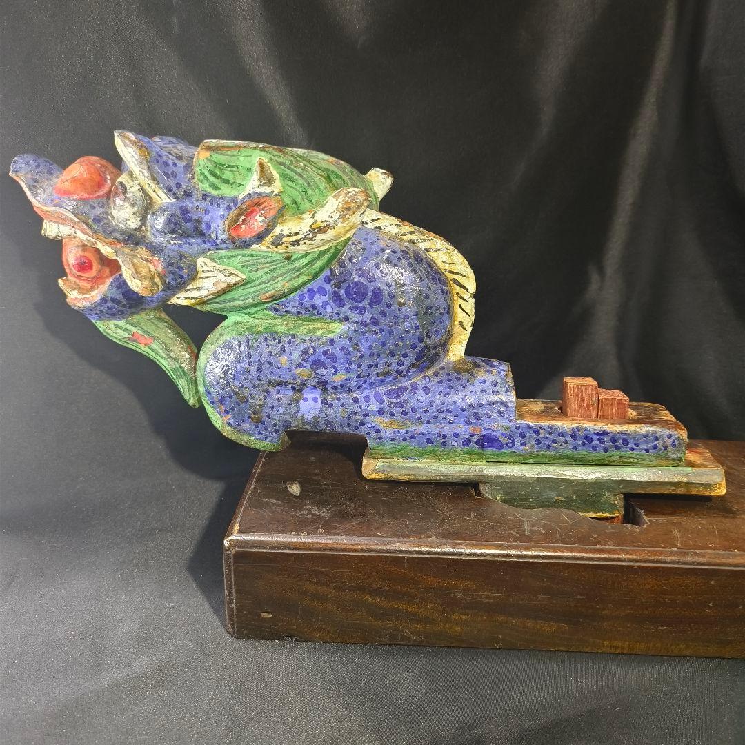 中国骨董 木彫竜頭 明清古建築 木鼻 だんじり 地車 寺流出古美術品 コレクター