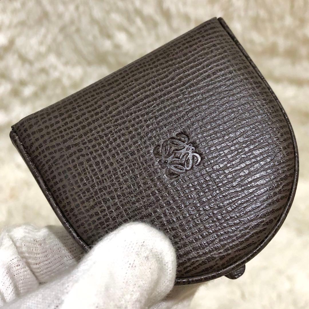 未使用✨ロエベ アナグラムロゴ　レザー　 ケース ダークブラウン