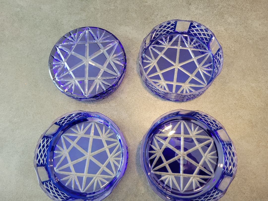 【貴重】切子　ガラス器　三段重