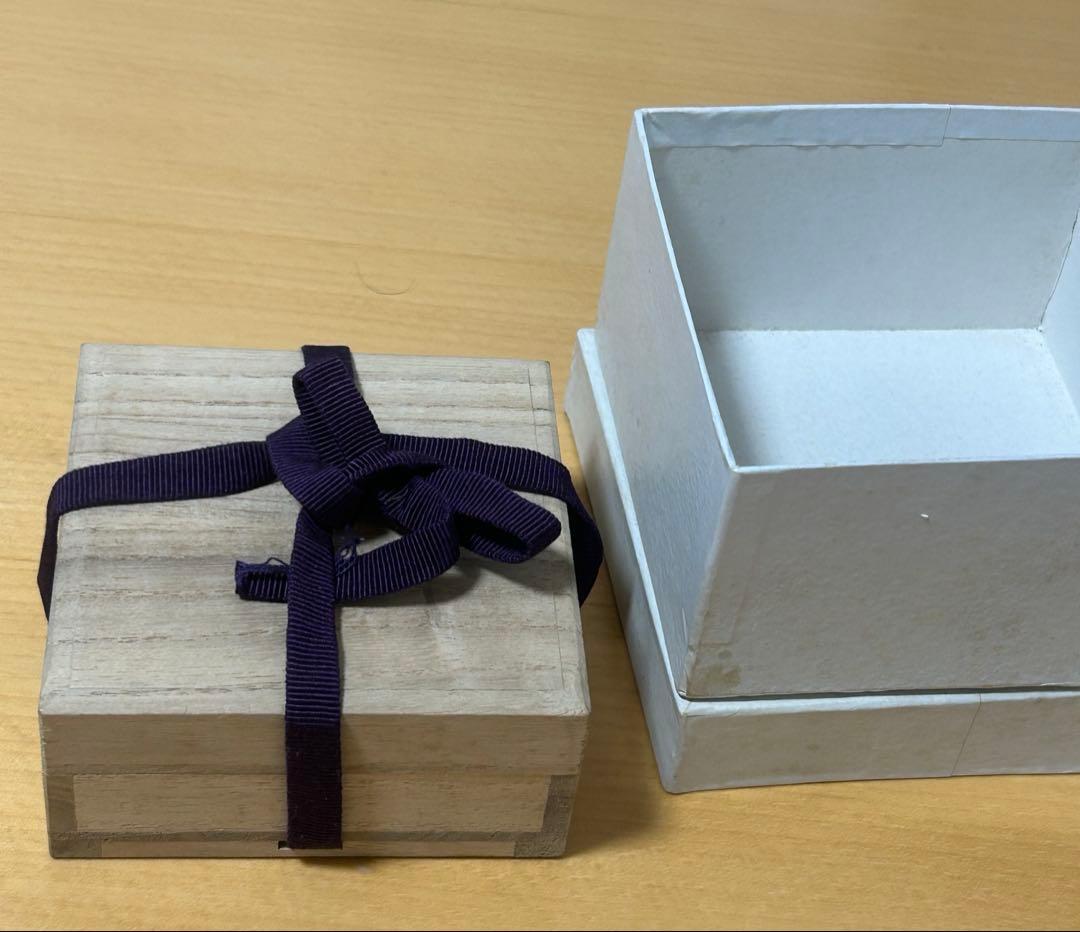 刻印あり純銀　銀盃　記念盃　木箱付き