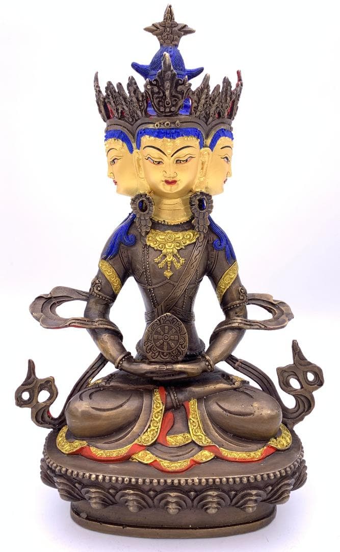 ◆ 希少！！◆四面大日如来（ヴァイローチャナ）像◆仏教　チベット-