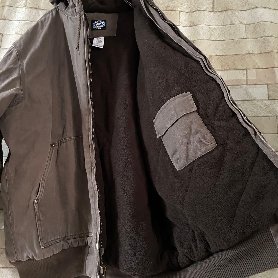 POLAR KING アクティブジャケット 刺繍ロゴ 裏地フリース XL