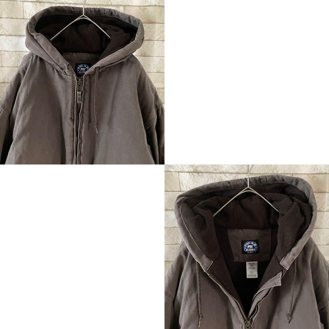 POLAR KING アクティブジャケット 刺繍ロゴ 裏地フリース XL