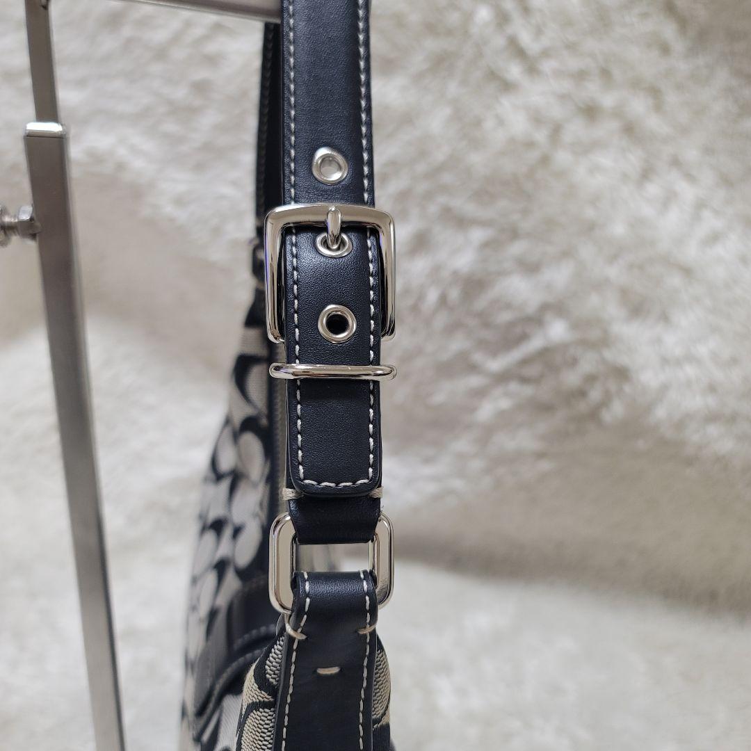 三日月型 極美品✨コーチ ハーフムーン ワンショルダー シグネチャー 専用袋