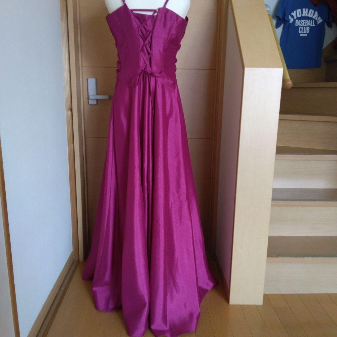 ジュネビビアン　ロングドレス　マゼンタ　ローズピンク　13号