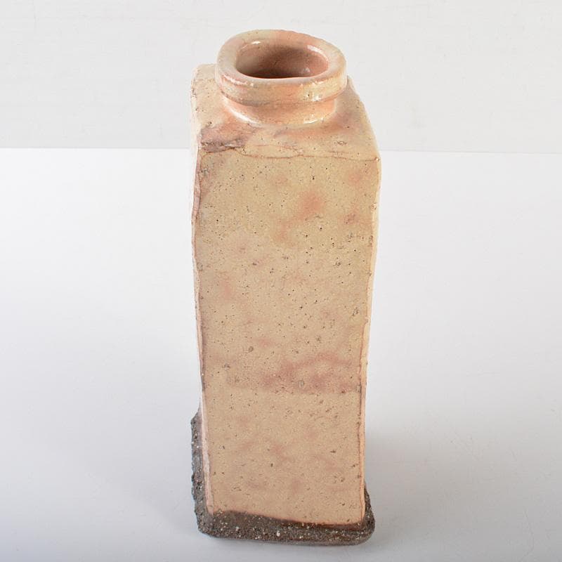 萩焼　十三代　田原陶兵衛作　菱花入　共布　共箱　V　R7158