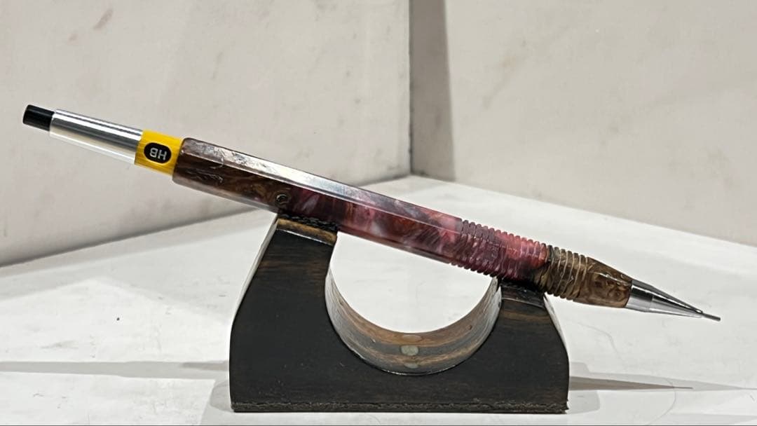 ぢゆ　pg5 ハイブリッドウッド9-9赤　六角軸　スリット加工