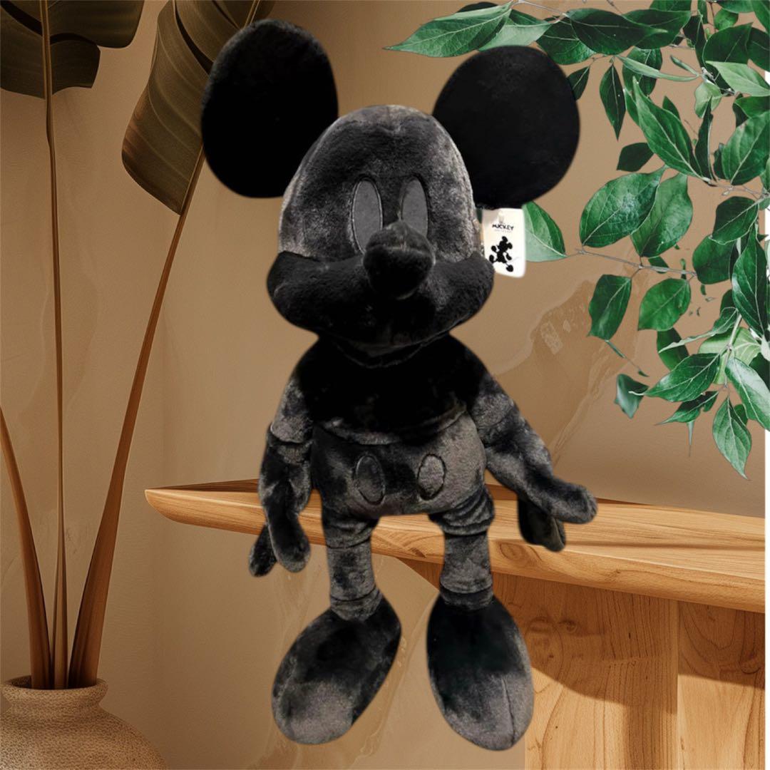【新品】コストコ ブラック ミッキー ぬいぐるみ 大　ブランケット 100cm