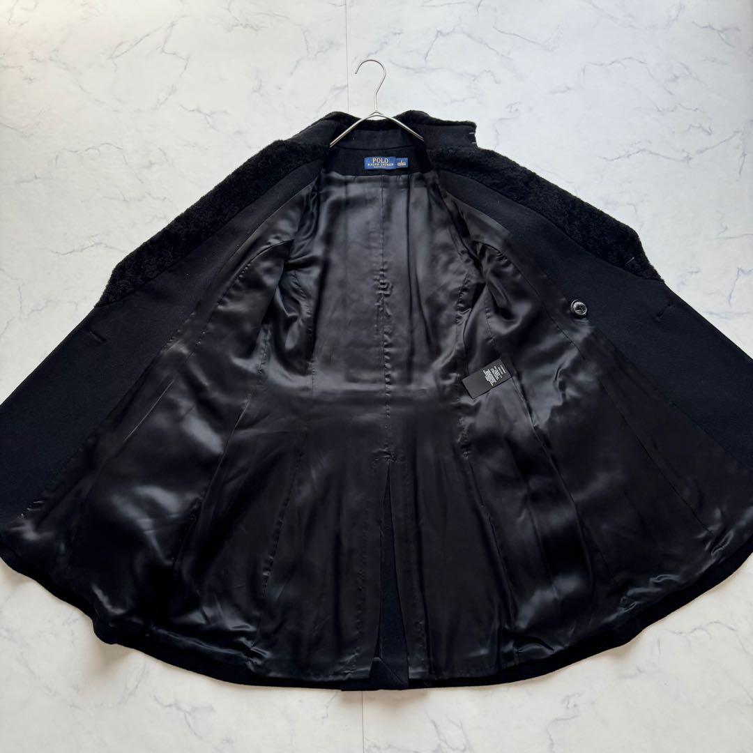 ポロラルフローレン カシミヤ混 ロングコート ナポレオンコート 2way ダブル