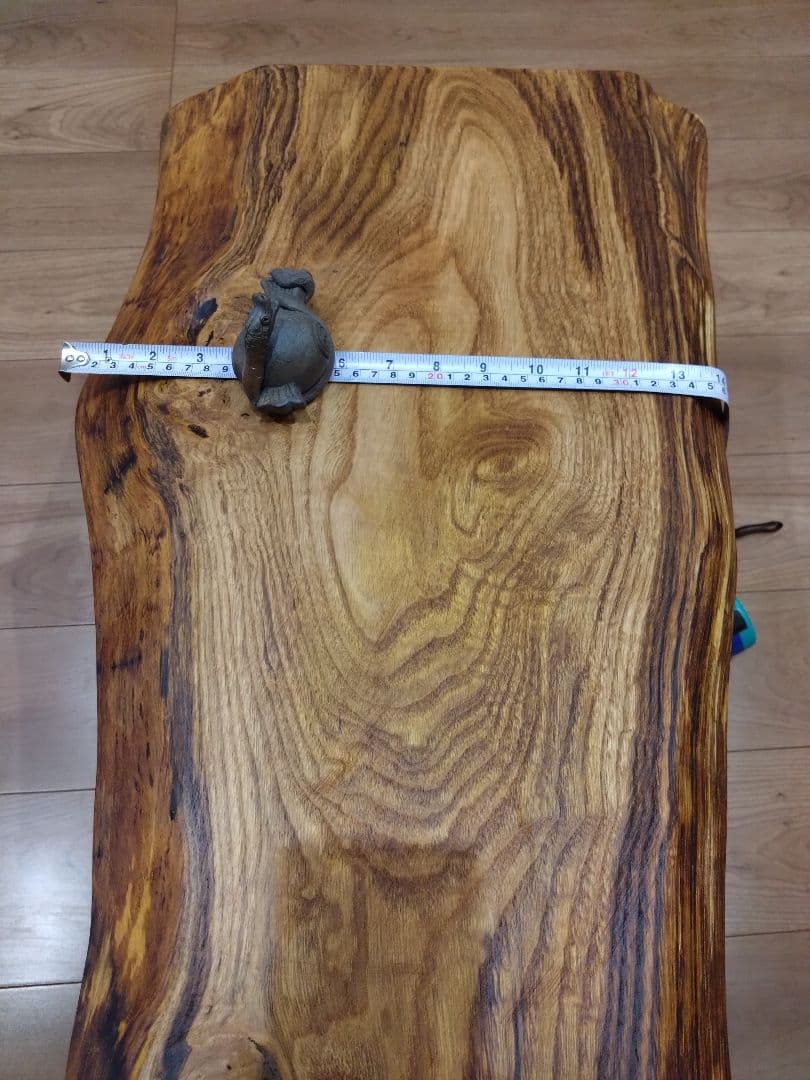 栗のベンチ78　しょうちゃん❕いい栗の耳付き一枚板で杢目が綺麗ですよ