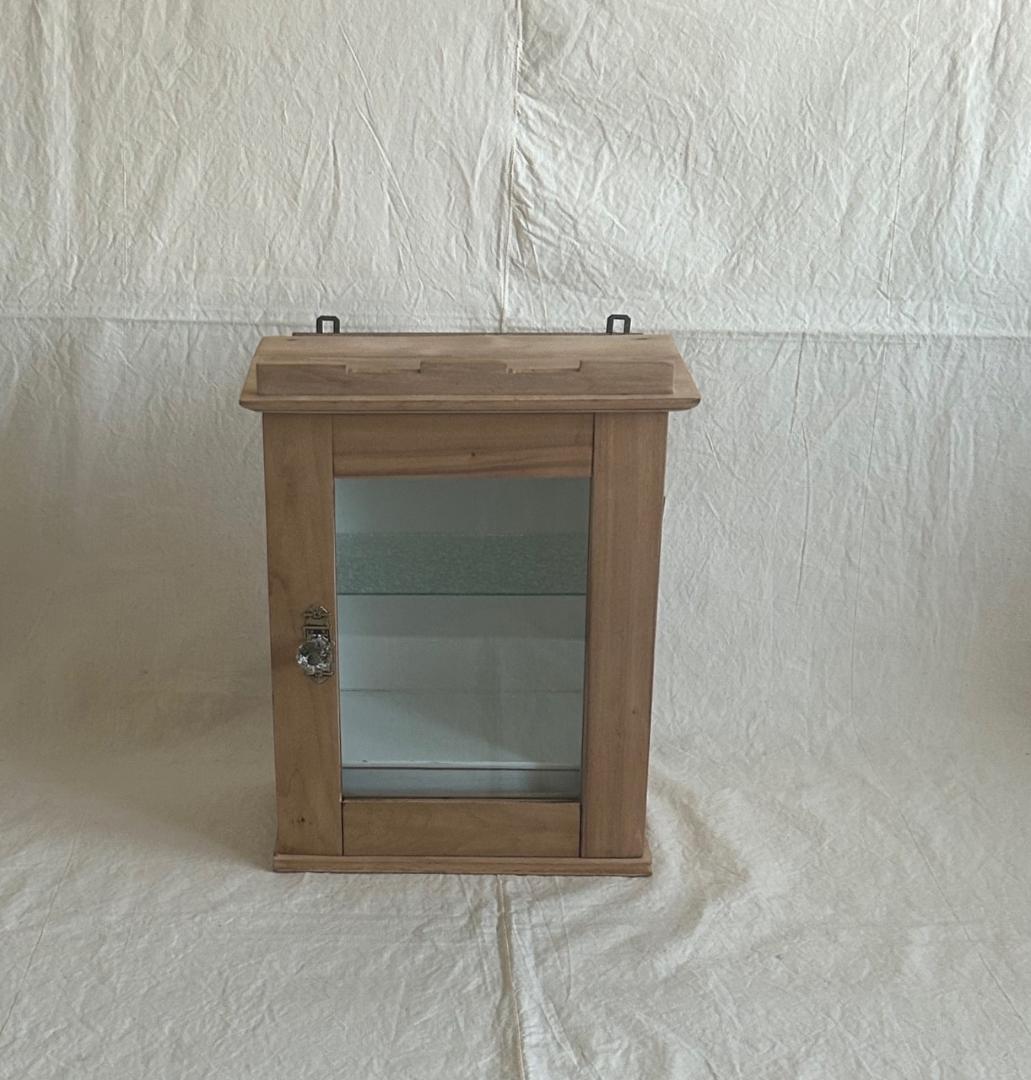 フランスアンティーク　飾り棚　ウォールキャビネット　ガラスケース　ブロカント