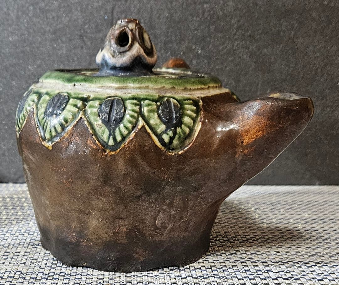 古琉球系　鉄釉　緑釉　青釉　急須　酒次 花入　オブジェ　酒器　カラカラ　壺屋焼