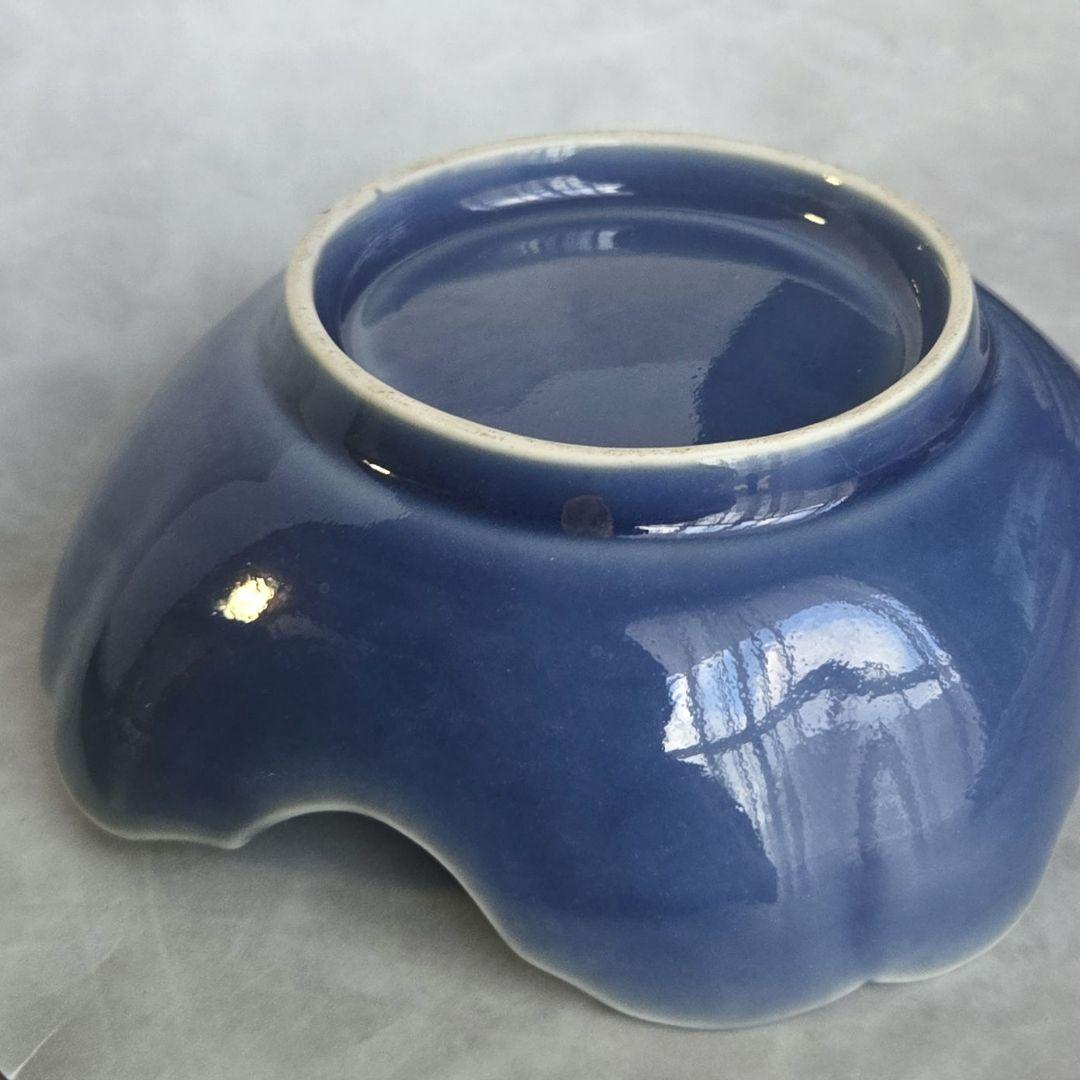 無傷　完品　古伊万里　瑠璃釉　変形皿　江戸　骨董　金直し　金継ぎ　アンティーク