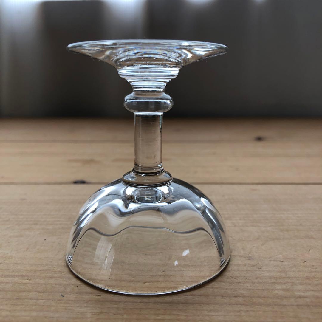 古いシャンパンクープ　２脚　食前酒・食後酒グラス　リキュールグラス　no.123