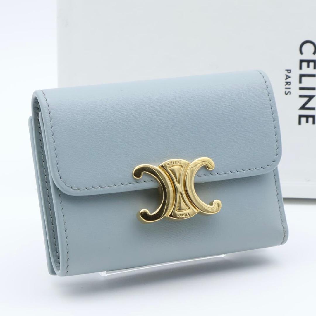 【超極美品】CELINE スモールフラップウォレット　トリオンフ　三つ折り財布