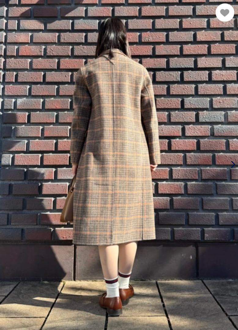 24aw　未使用　5万　トミーヒルフィガー　ウール　ダブル　チェックコート