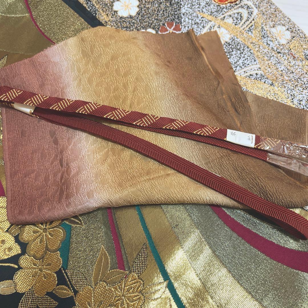 356 振袖フルセット 正絹 グレー 黒モノトーン 金彩 たたき染め シック
