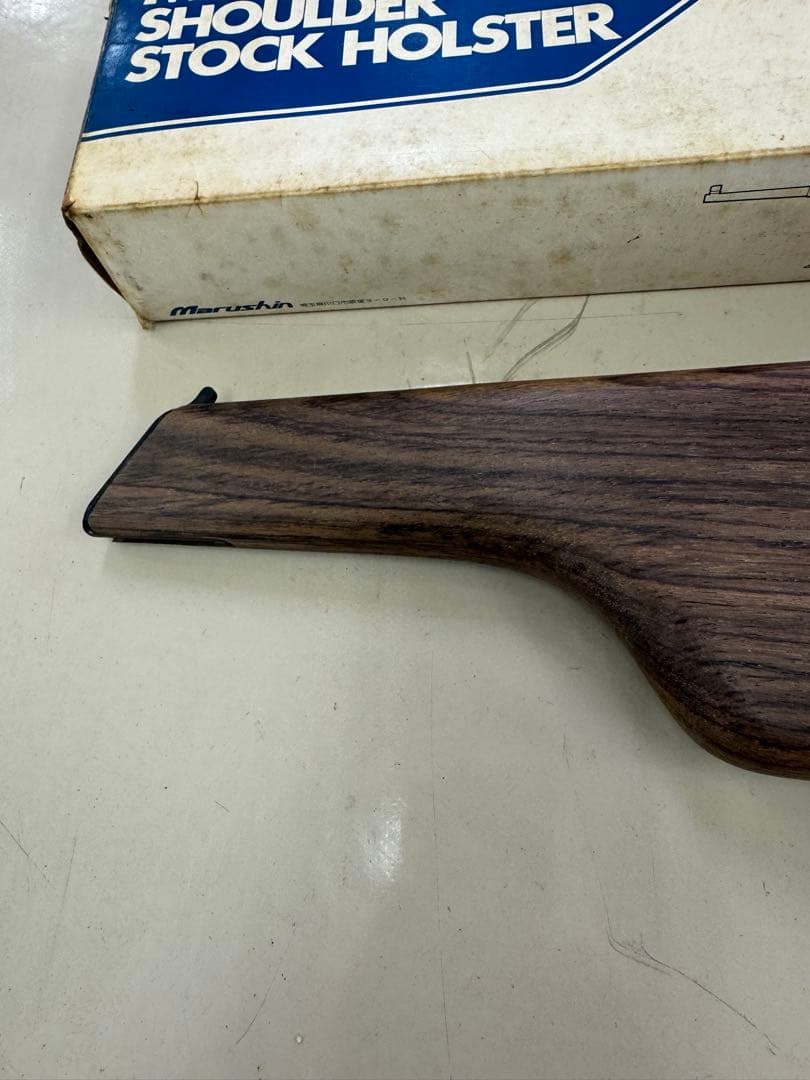 【廃版】マルシン　モーゼルM712用 木製ストックホルスター(元箱あり)