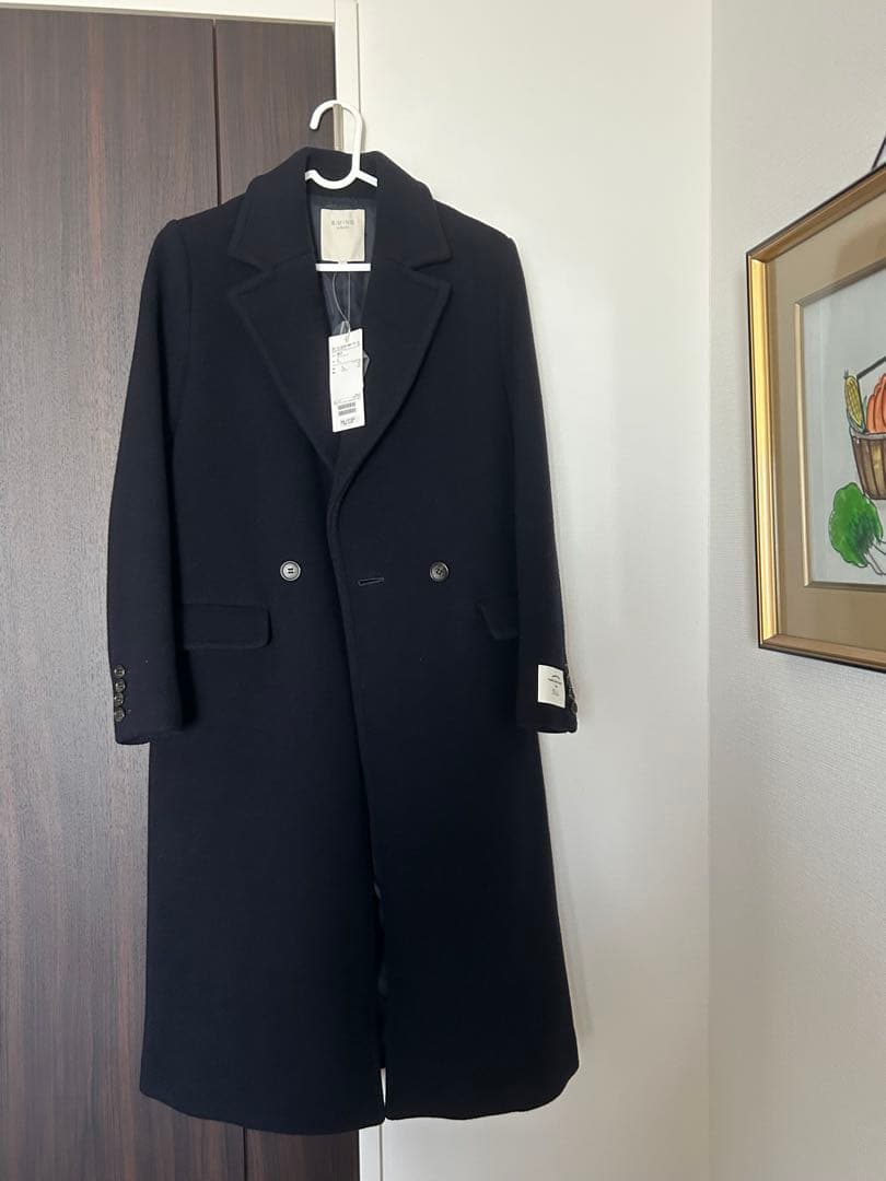 採寸ありB:MING by BEAMS / ネイビー チェスターコート Sサイズ