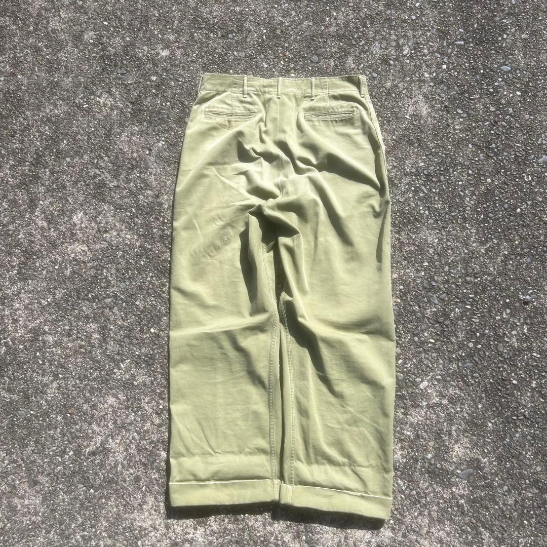 50's vintage ワイド　ワークパンツ　チノパン　アルミタロン