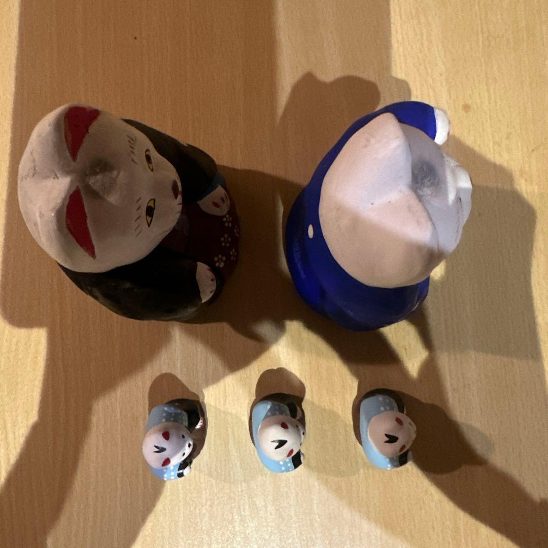 丹嘉　招き猫2対　と　住吉神社　初辰猫