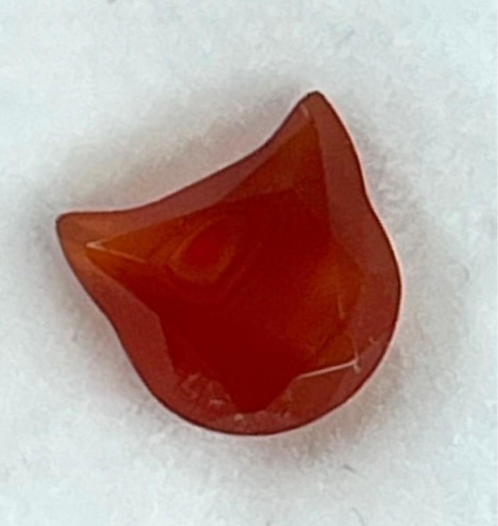 宝石ルース　 『可愛いネコちゃんカット！』希少なオレンジアゲート1.49カラット