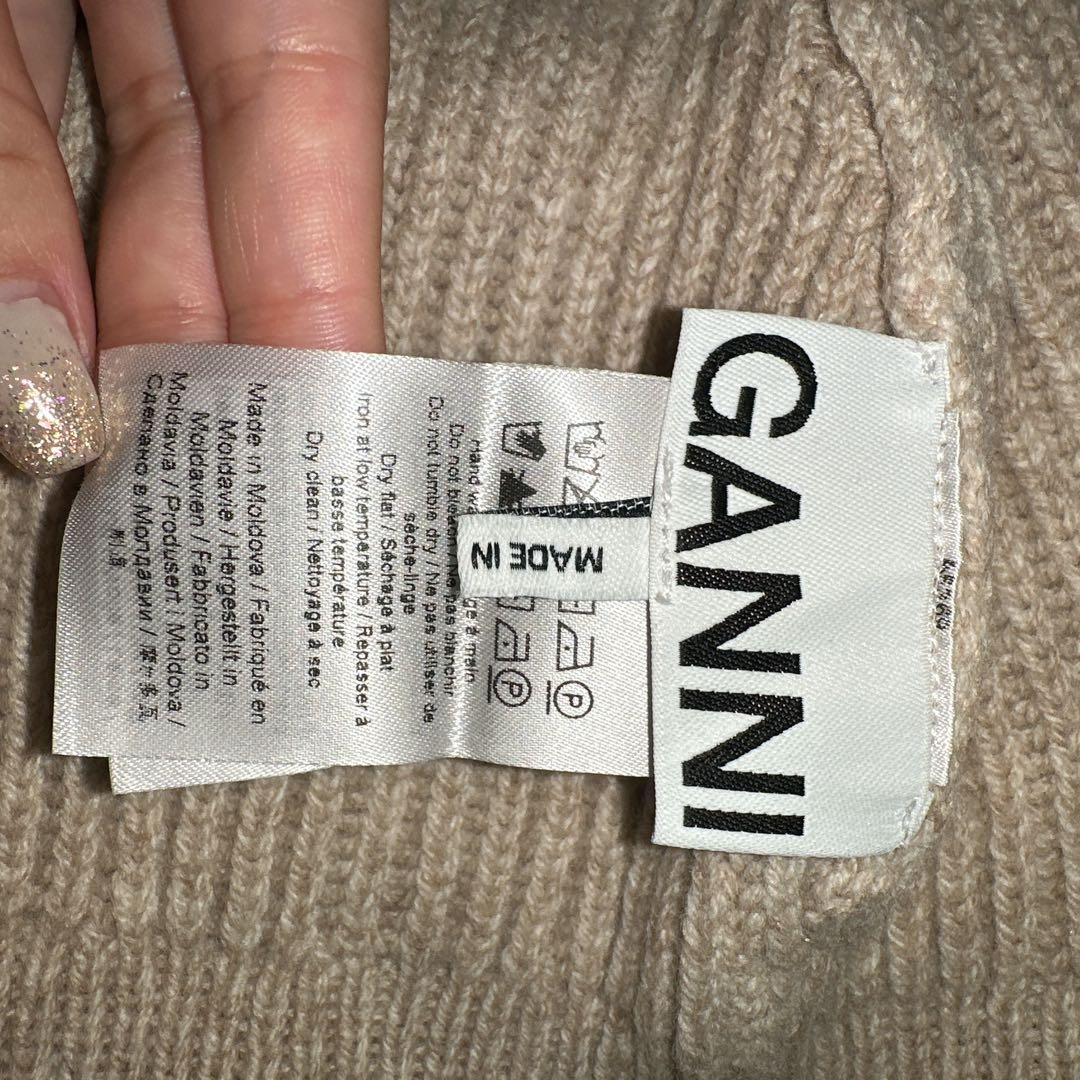 帽子 GANNI Structured Rib Beanie