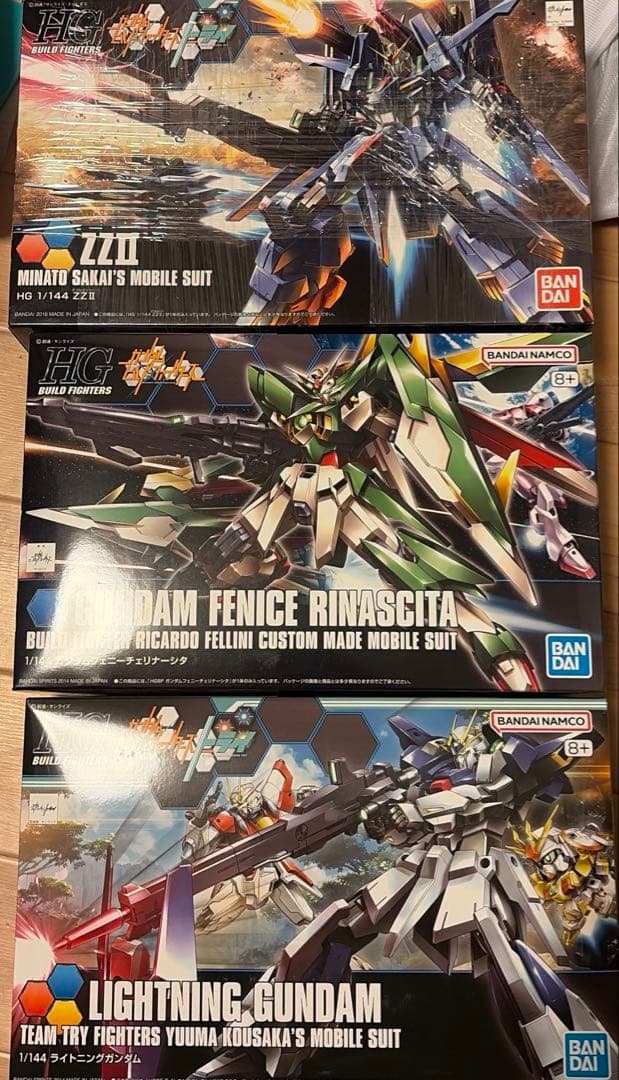 し*ん様 ZZ II等ビルドファイターズ系HG 1/144 ガンプラ 4点セット