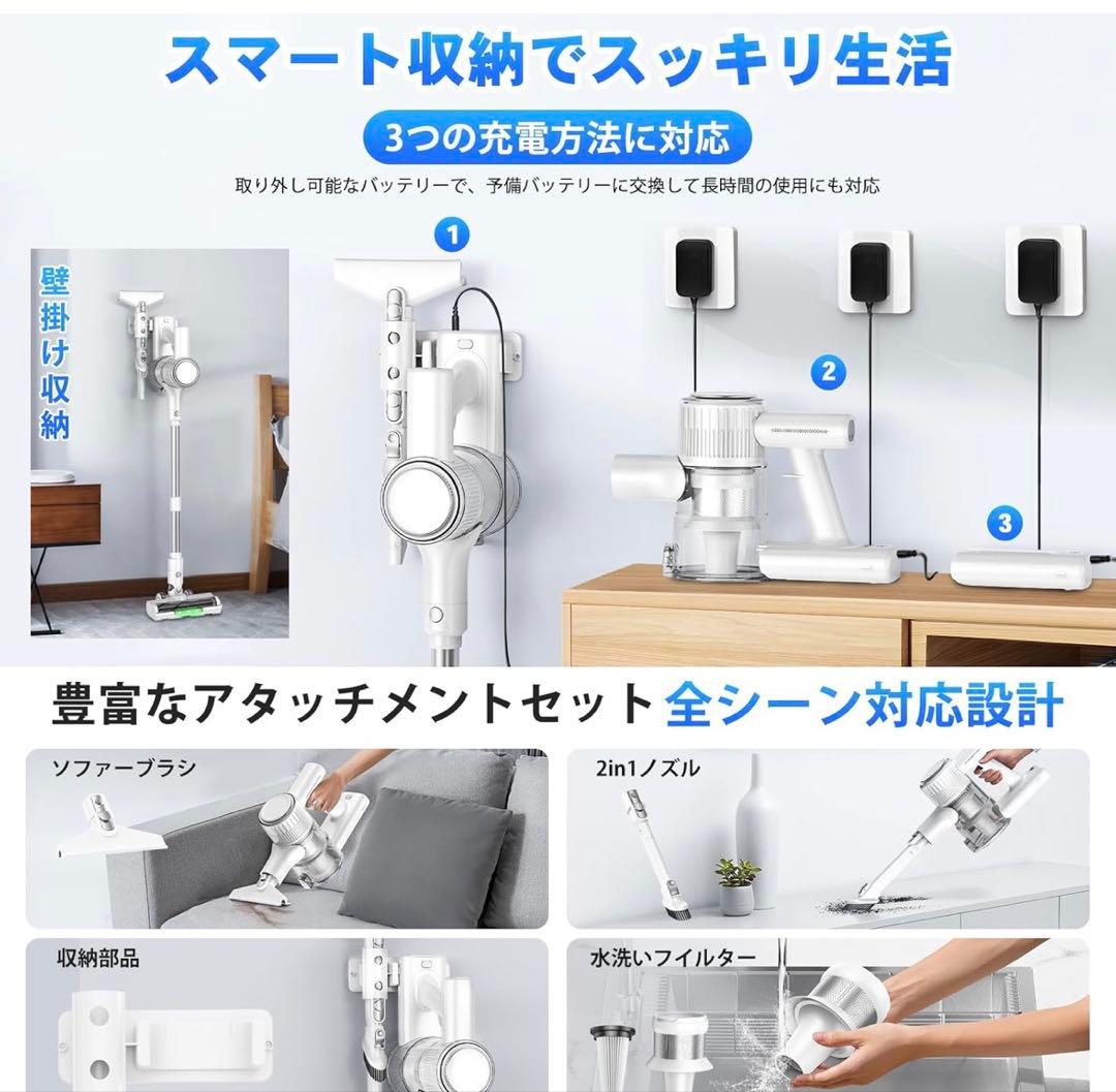 シャクヤク様【新品未使用】65000PA スティッククリーナー 本体 シルバー