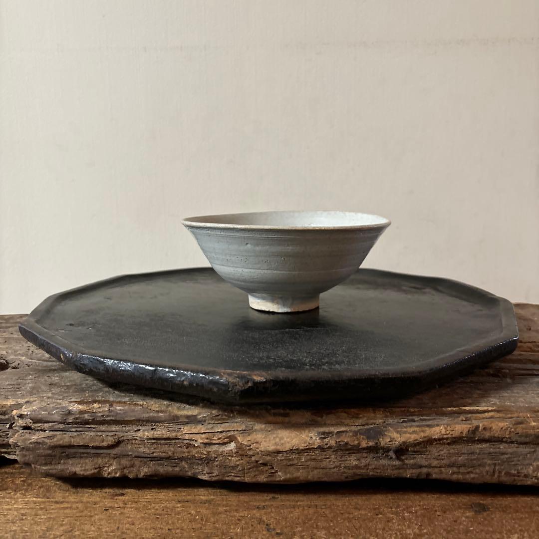 李朝　朝鮮王朝堅手鉢　白磁　茶碗　古民芸　韓国アンティーク　大茶碗　朝鮮古民具