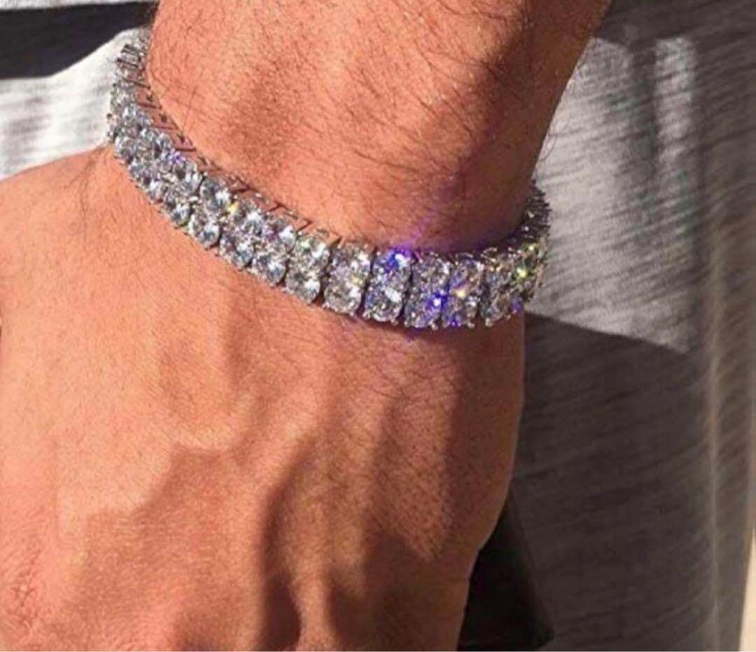 【残りわずか】2層モアサナイト ブレス S925 VVS1 輝き別格