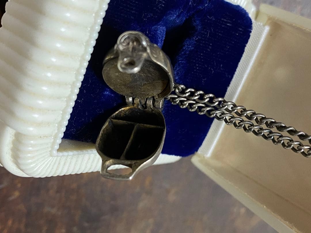 40s'50s'ビンテージスカルシルバーロケットペンダント古着バイカー珍品レア