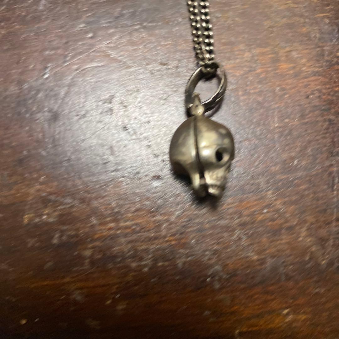 40s'50s'ビンテージスカルシルバーロケットペンダント古着バイカー珍品レア