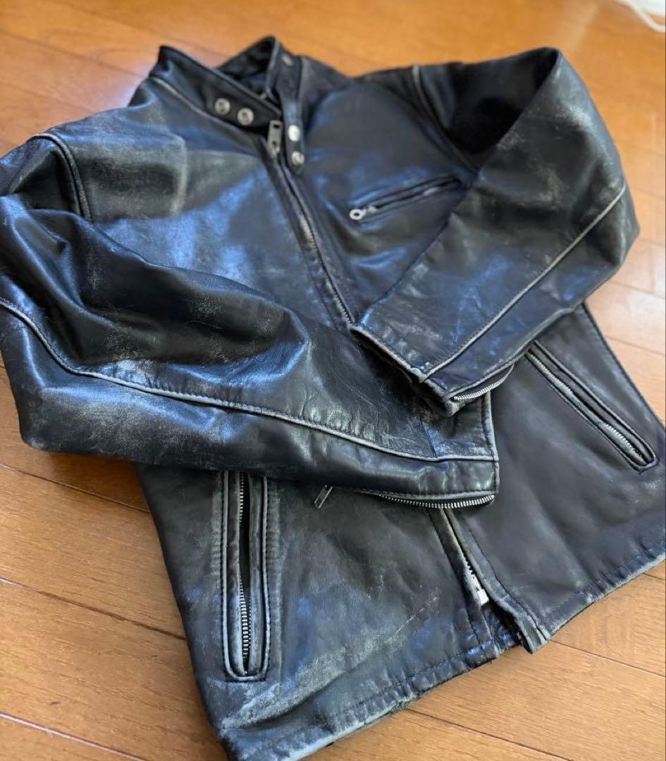 激味 SCHOTT 641 シングルライダース ボアライナー 38 USA