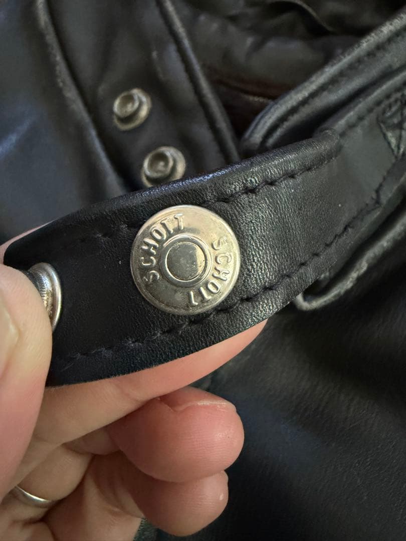 激味 SCHOTT 641 シングルライダース ボアライナー 38 USA