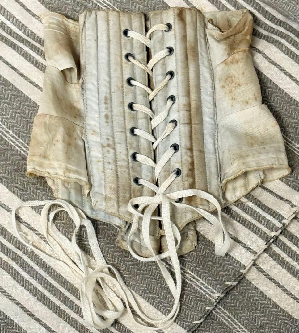 1900年代初期　フランスアンティーク　小さなコルセット　ドール・テディベア用