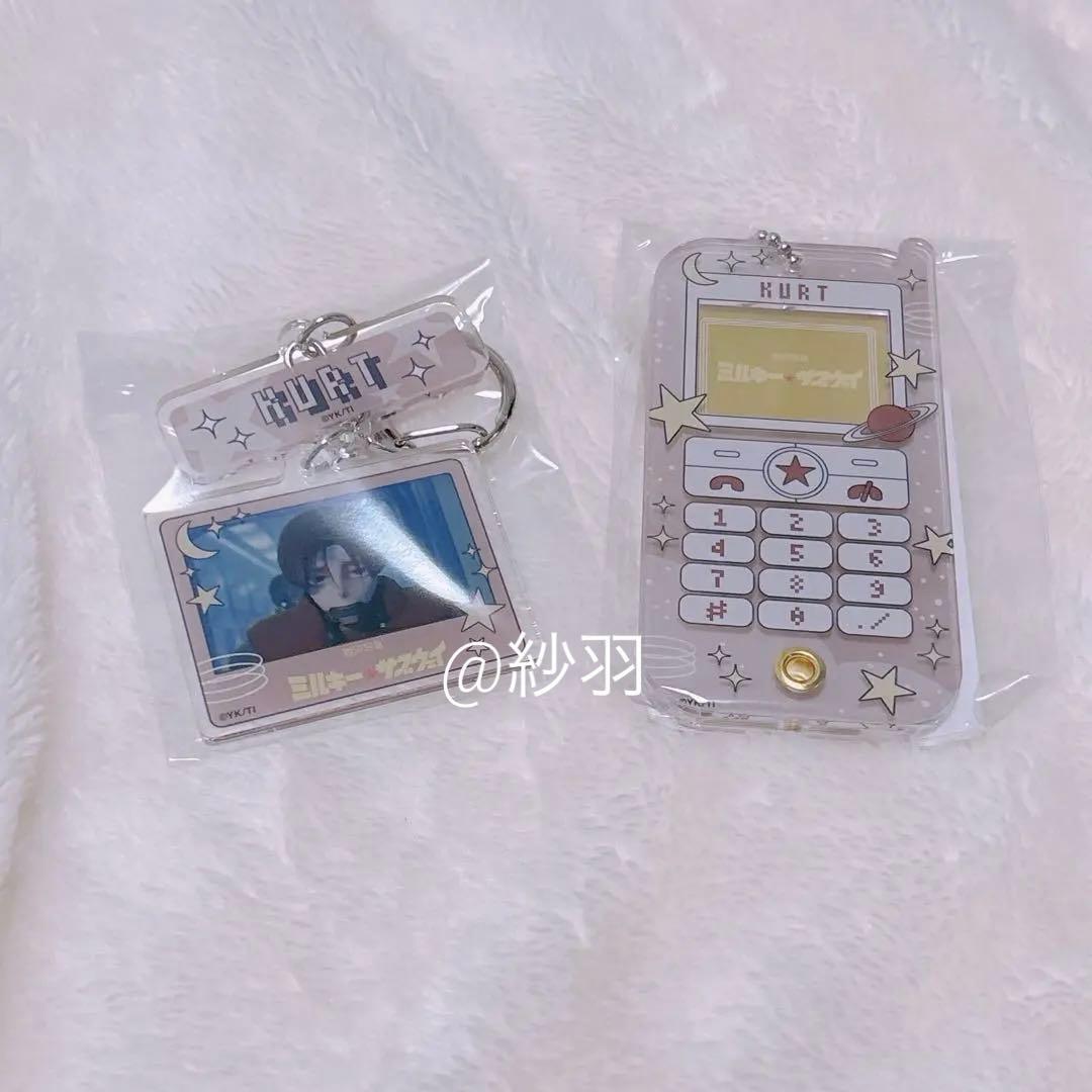 銀河特急ミルキーサブウェイ　カート　連結キーホルダー　携帯風アクリルケース