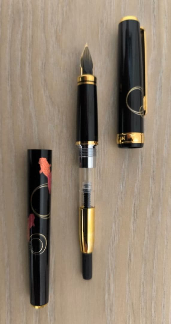 【新品】PLATINUM プラチナ万年筆 金沢箔 金魚（定価58,300円）