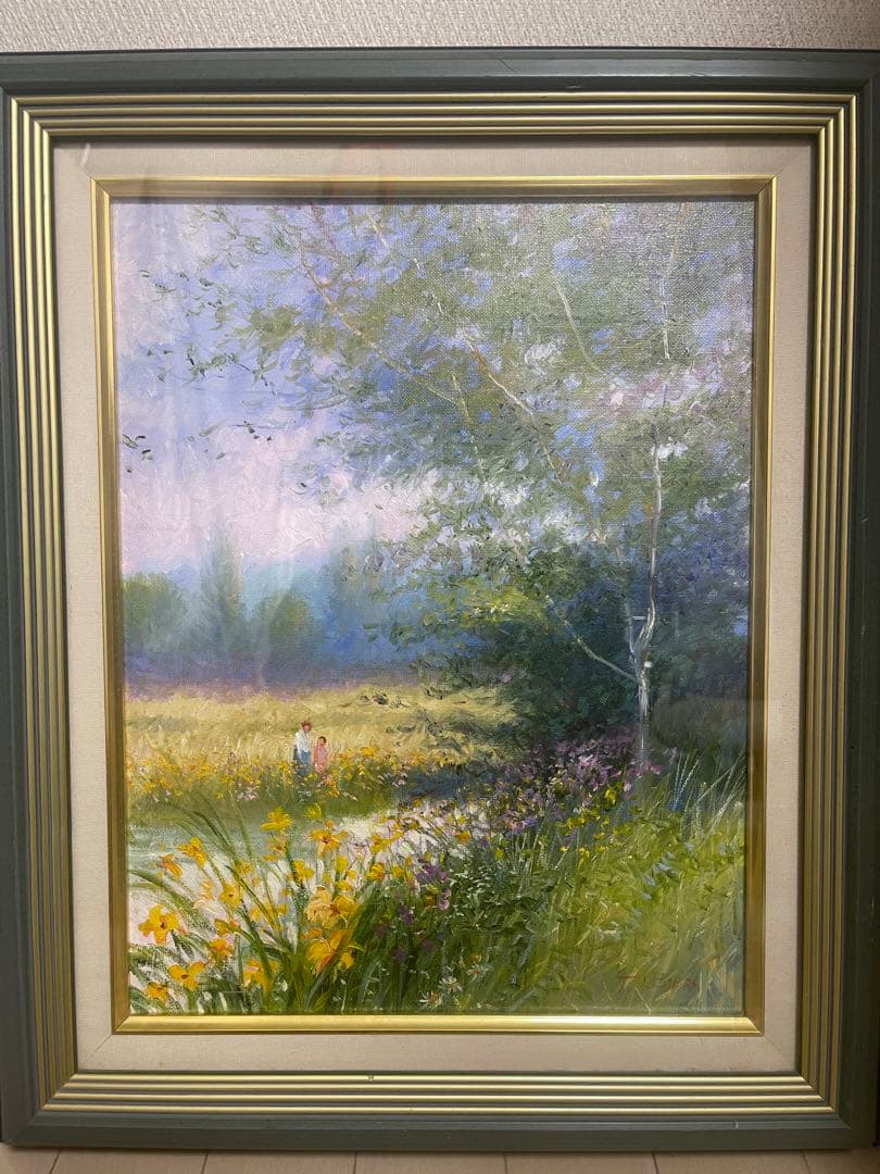 ジャネットルール 川岸の親子 絵画