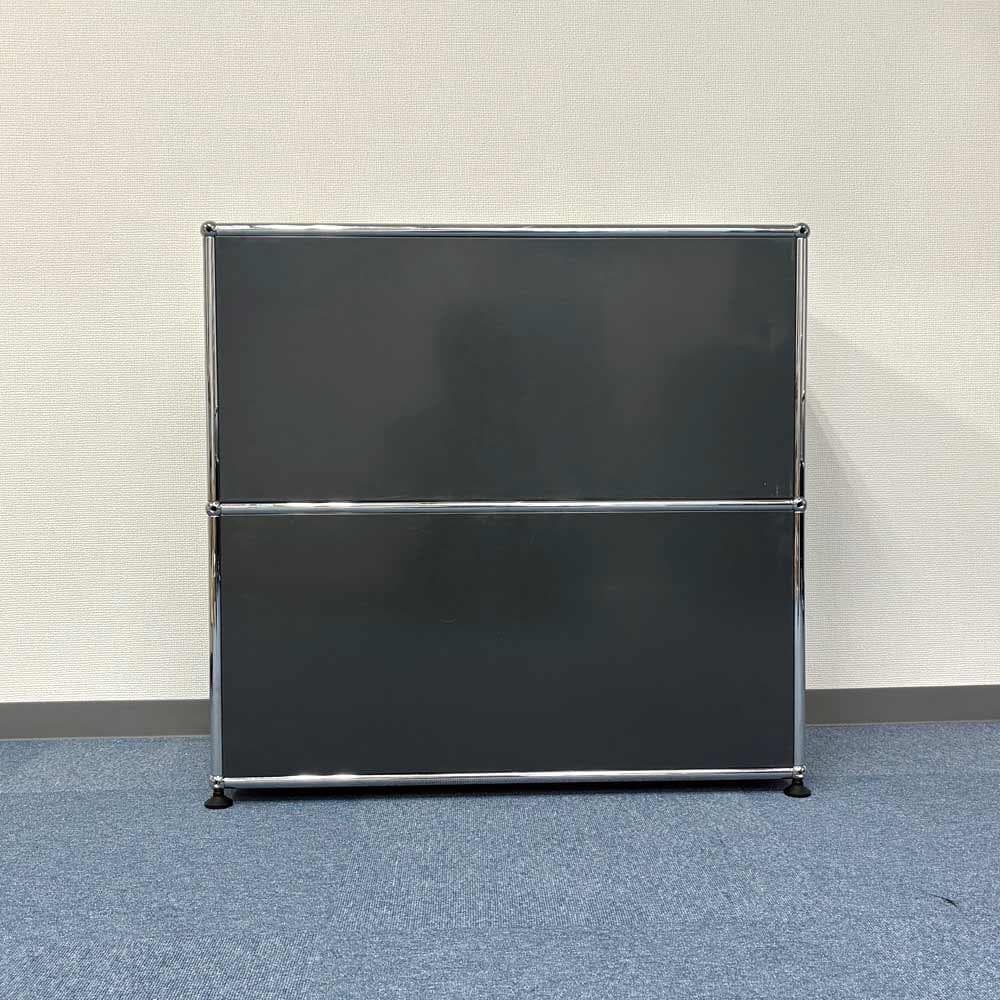 中古 USMハラー｜キャビネット サイドボード 1列2段 アントラサイト